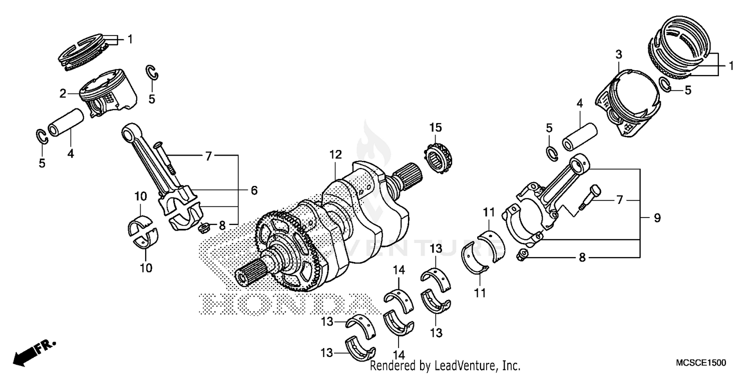 CRANKSHAFT + PISTON