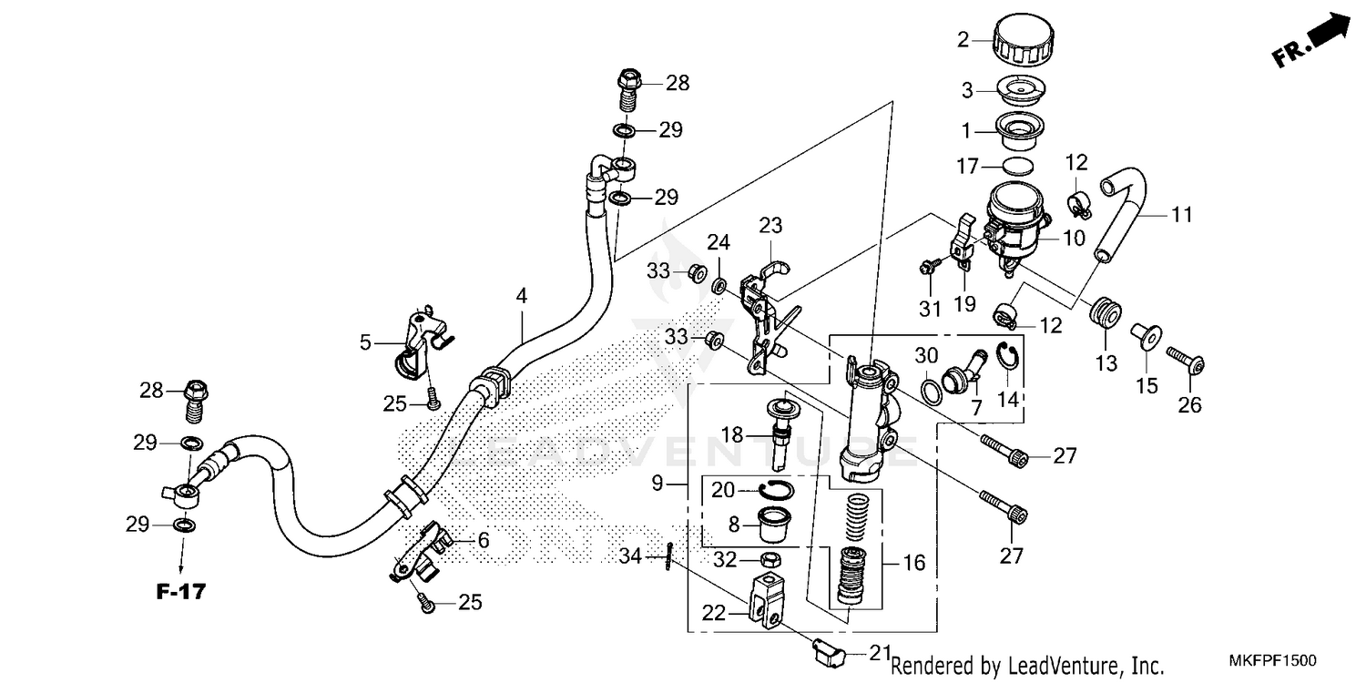 REAR BRAKE MASTER        CYLINDER (1)