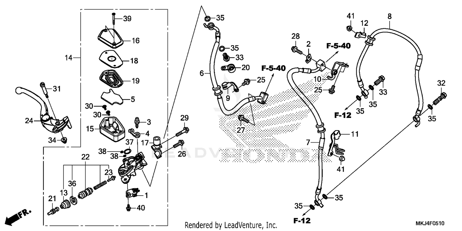 FRONT BRAKE MASTER       CYLINDER