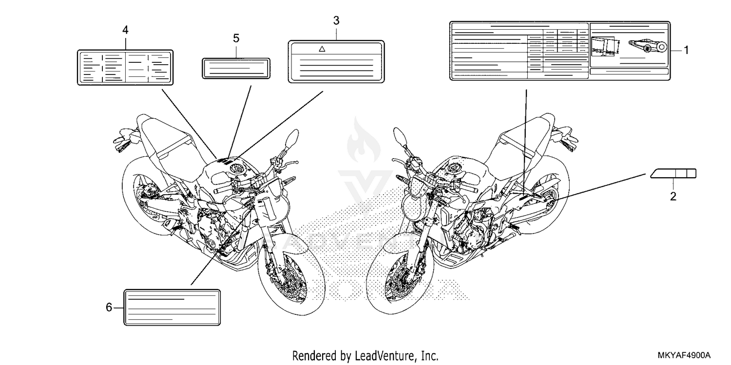 CAUTION LABELS (CB650RAC)