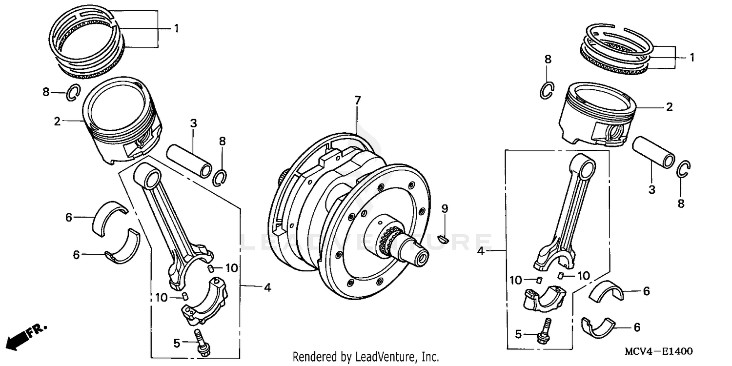 CRANKSHAFT + PISTON