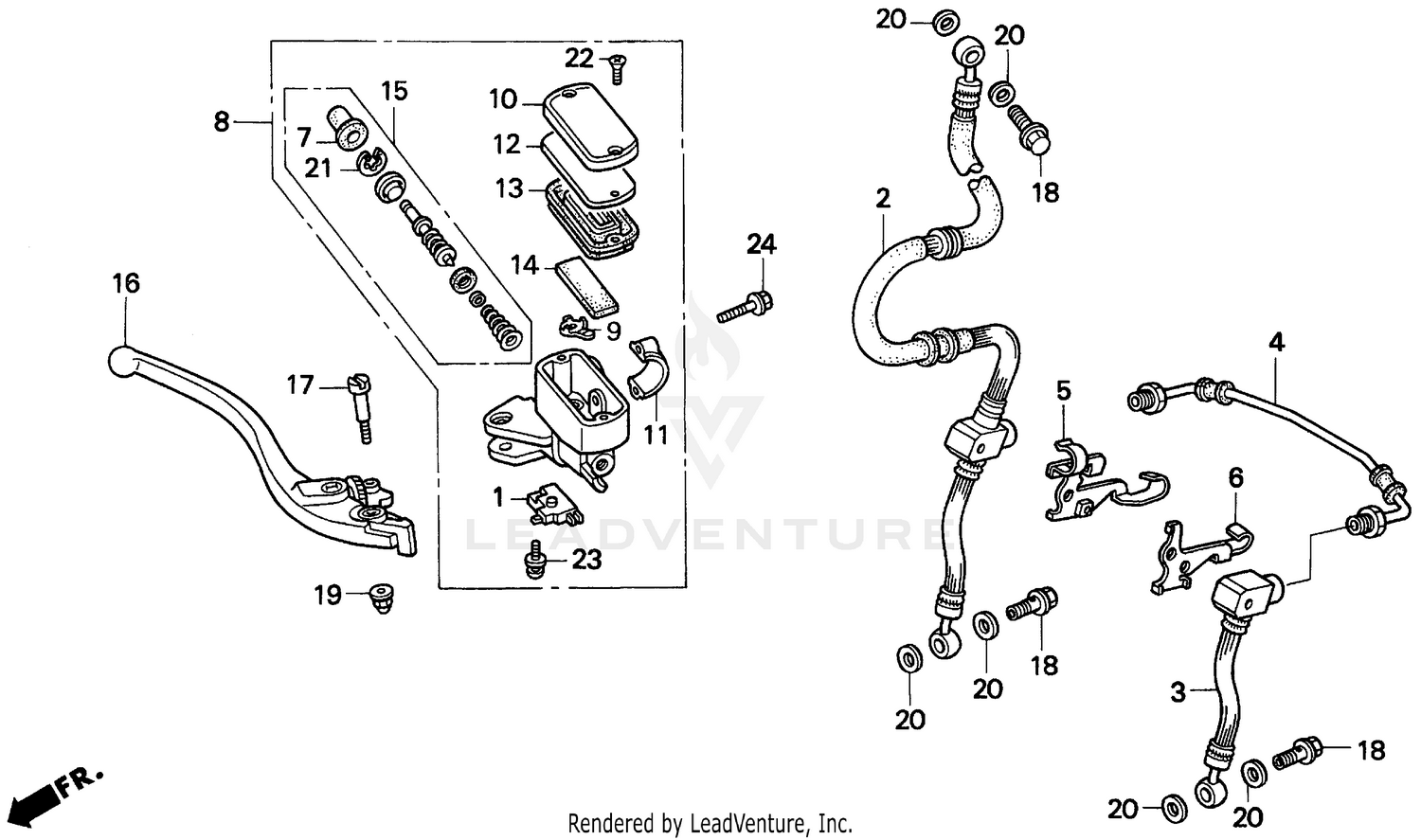 F3 FR. BRAKE MASTER CYL. 95-96