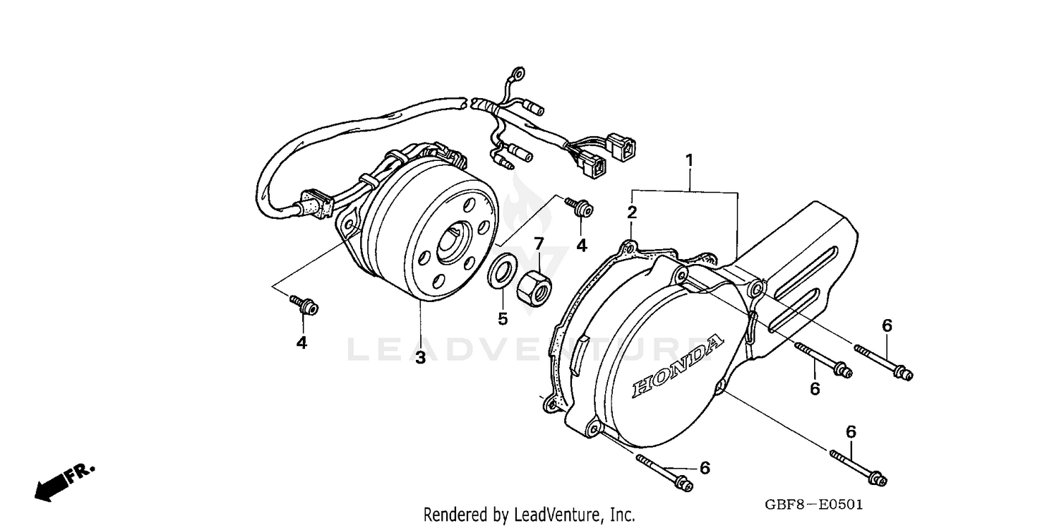 LEFT CRANKCASE COVER ('05-'06)