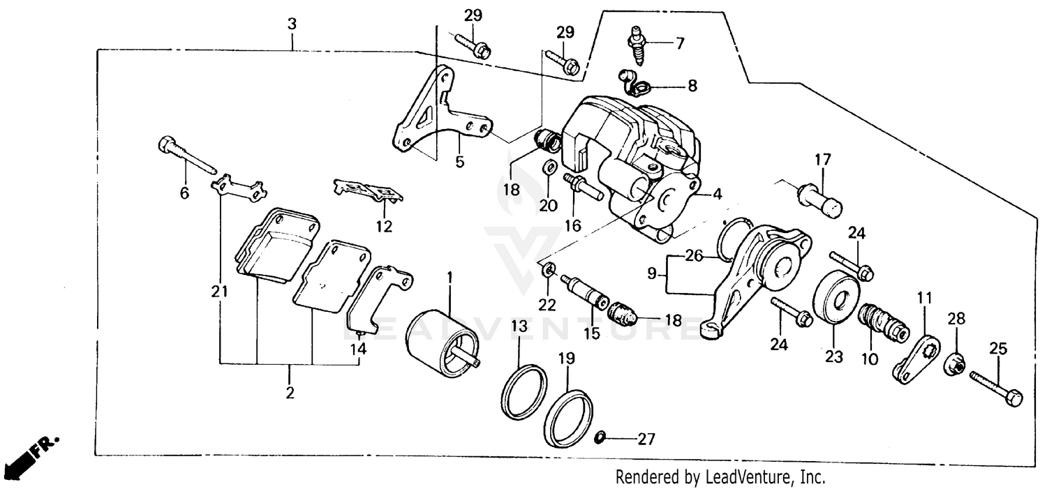 REAR BRAKE CALIPER