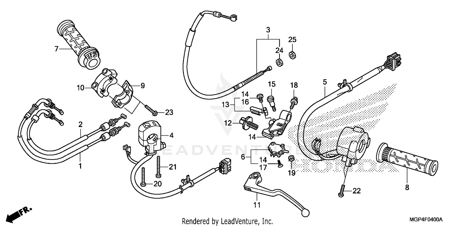HANDLE LEVER@SWITCH@CABLE