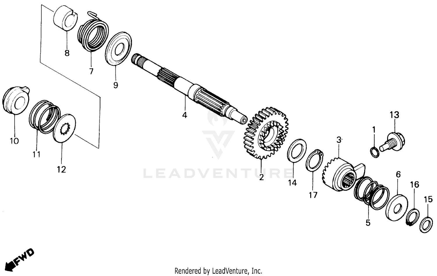 KICK STARTER SPINDLE