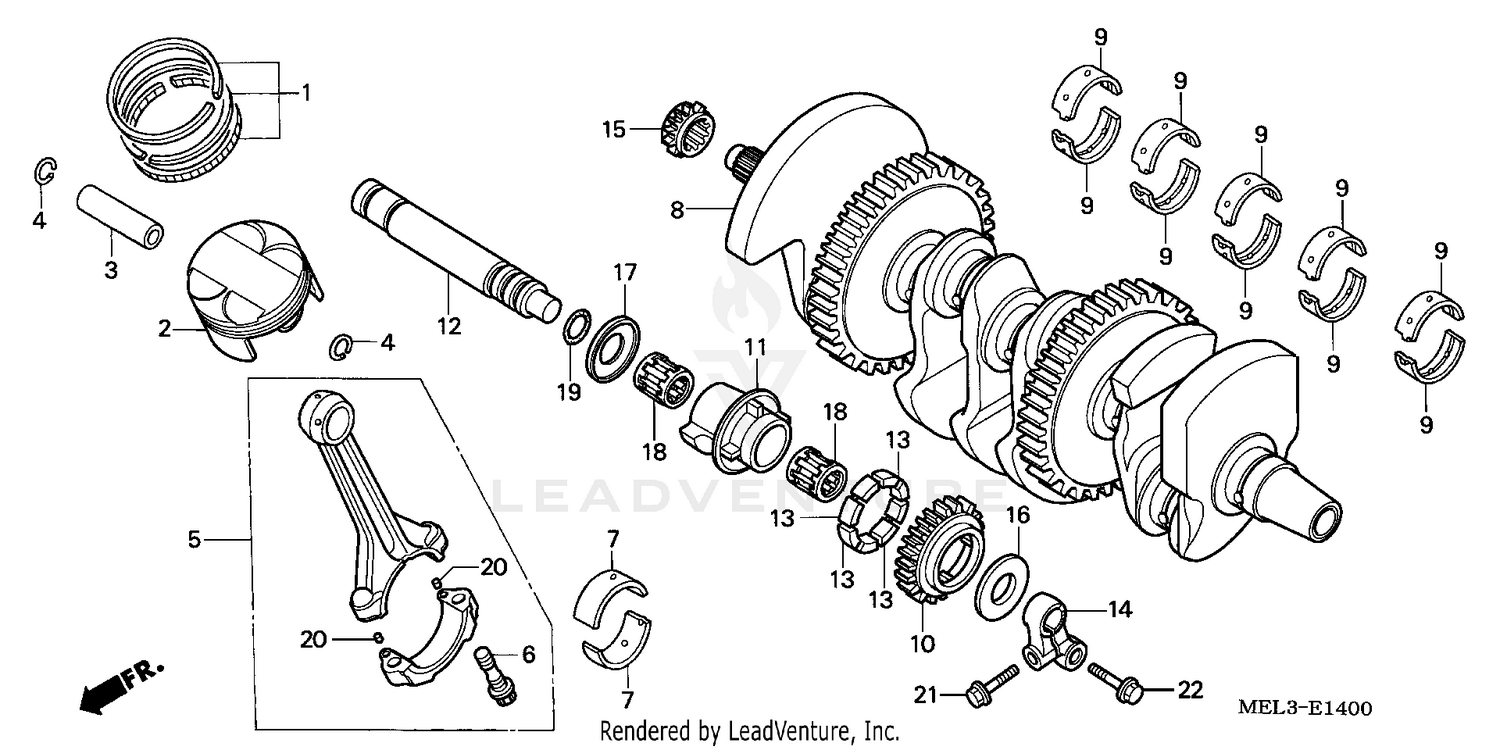 CRANKSHAFT + PISTON