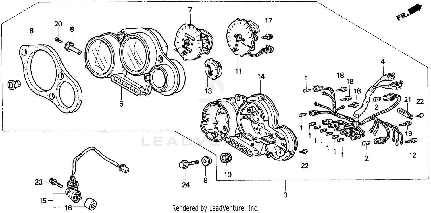 SPEEDOMETER + TACHOMETER 95-97