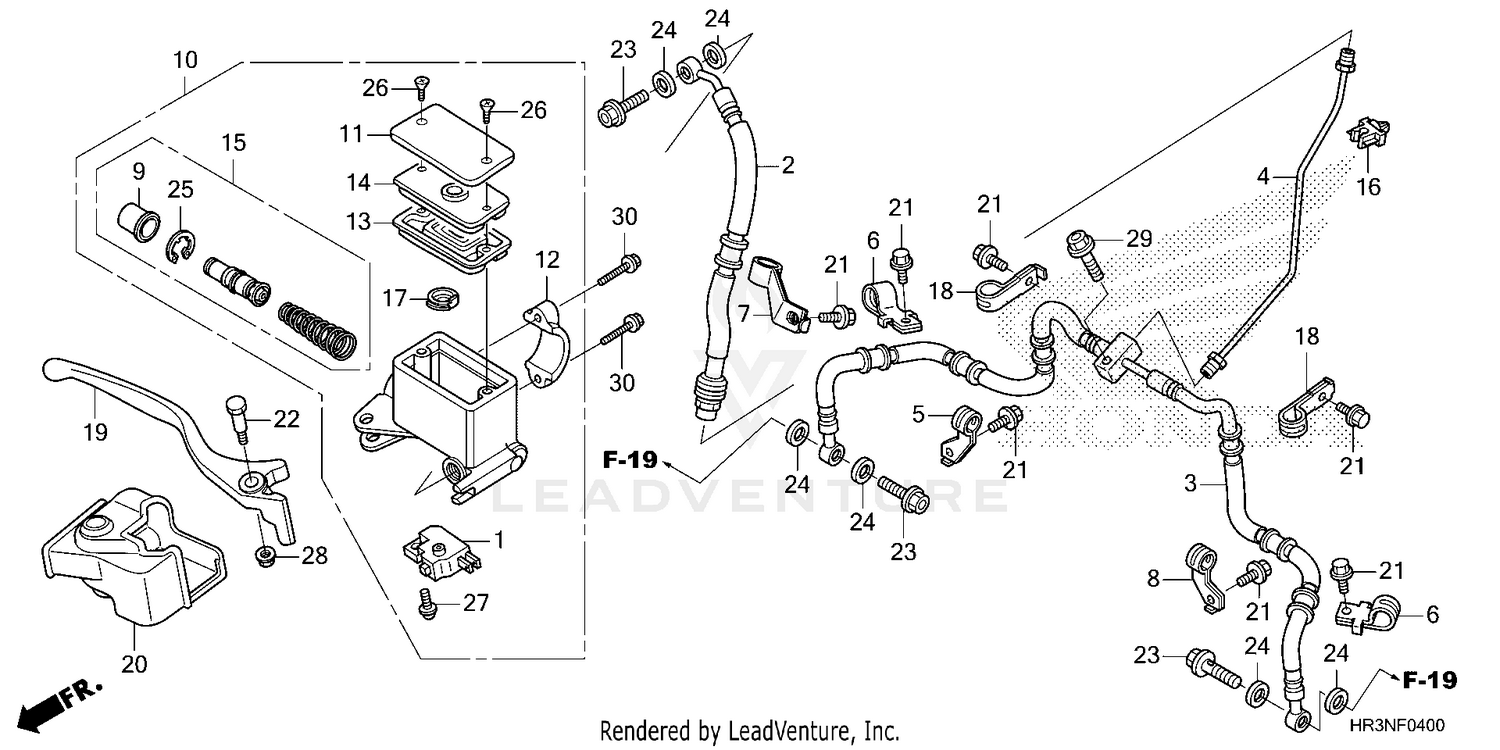 FRONT BRAKE MASTER       CYLINDER