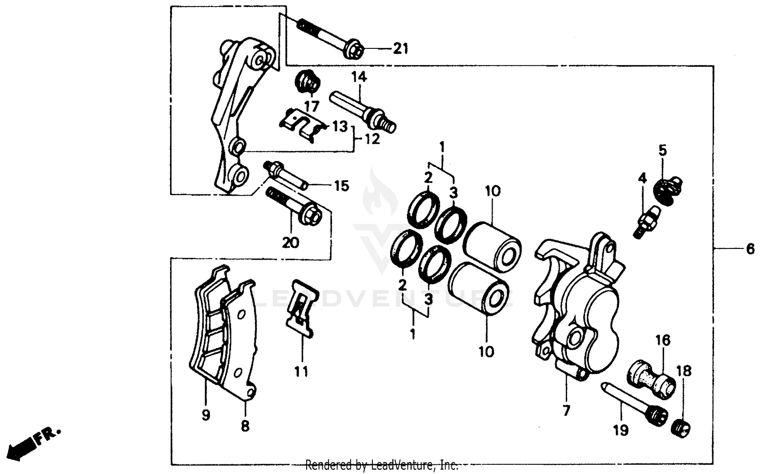 FR. BRAKE CALIPER 88-92
