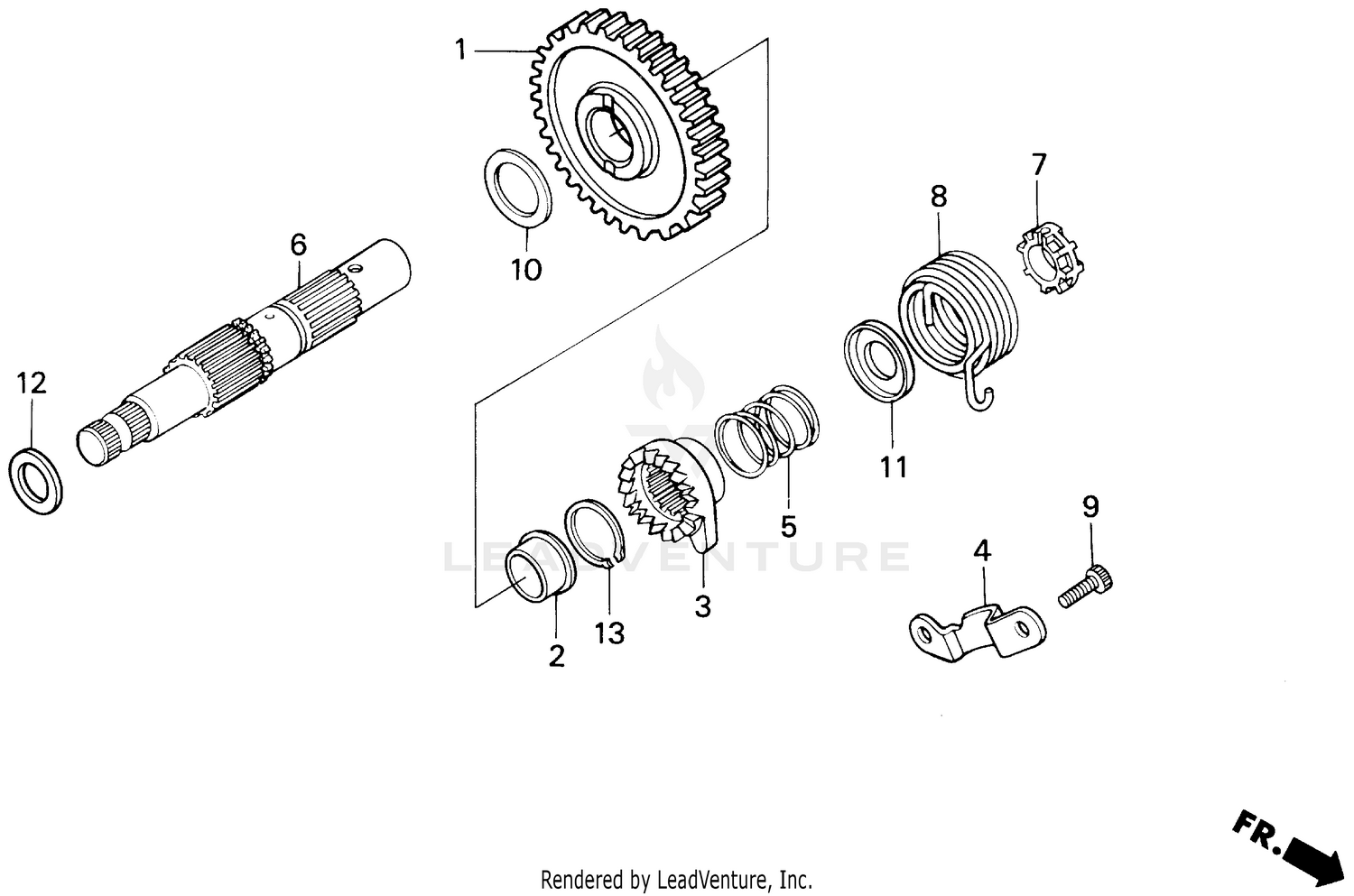 KICK STARTER SPINDLE
