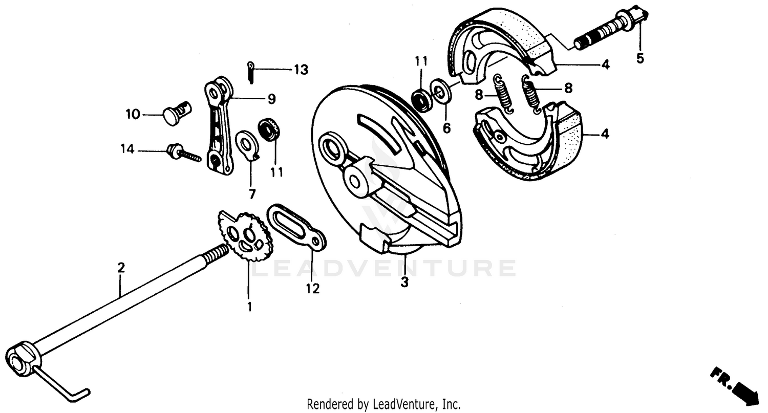 REAR BRAKE PANEL 84-89