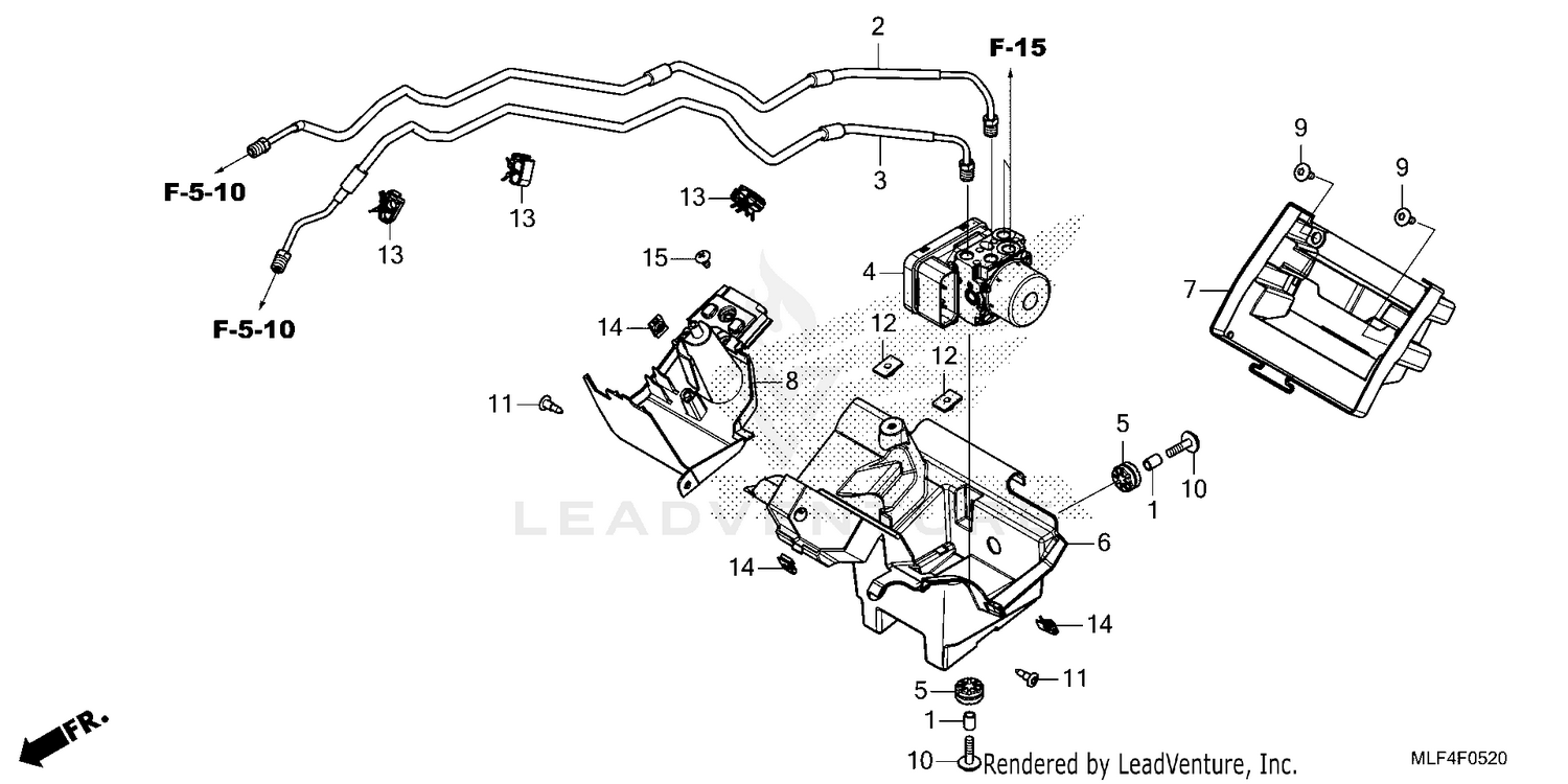ABS MODULATOR@BRAKE PIPE