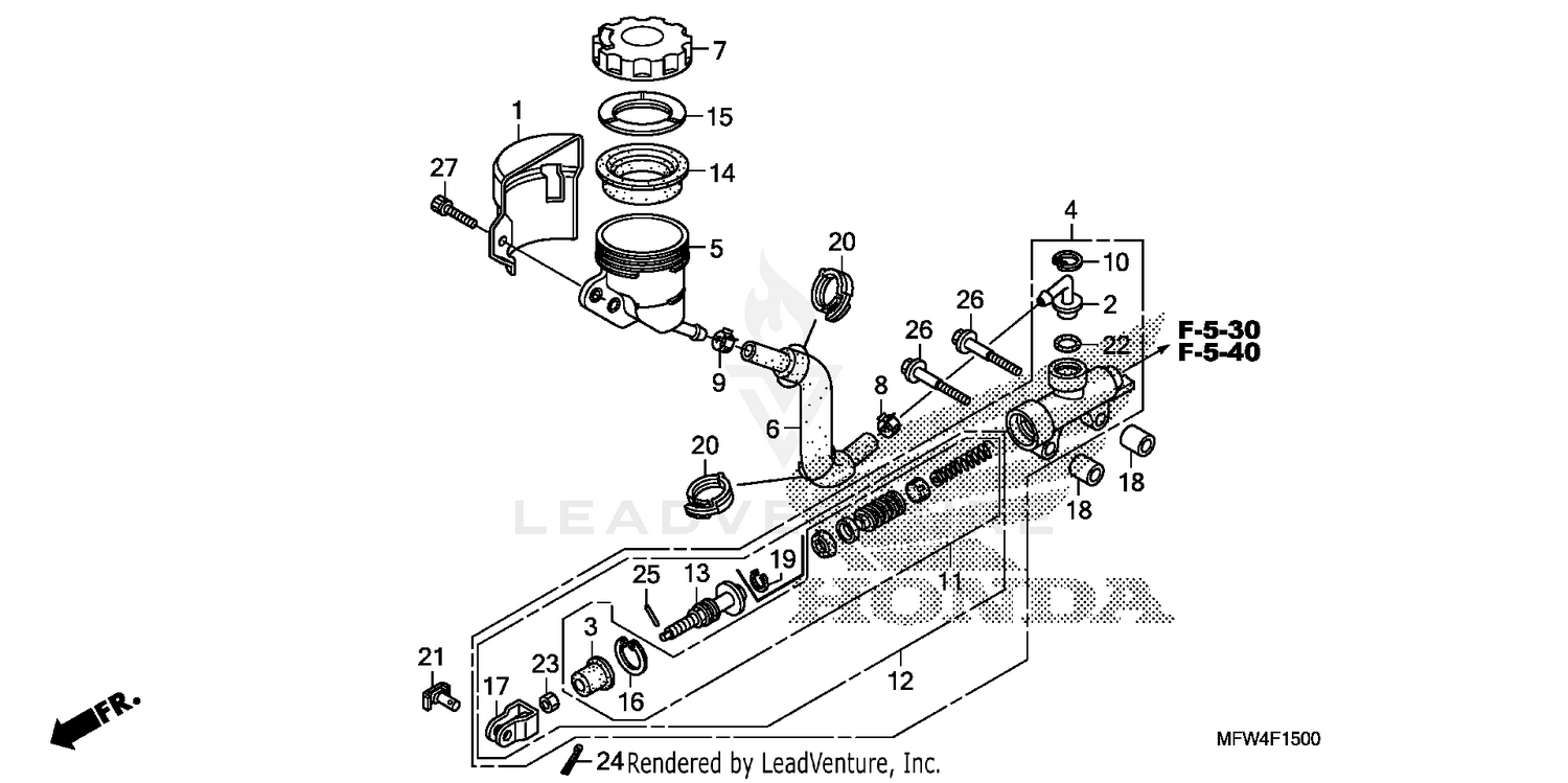 REAR BRAKE MASTER        CYLINDER