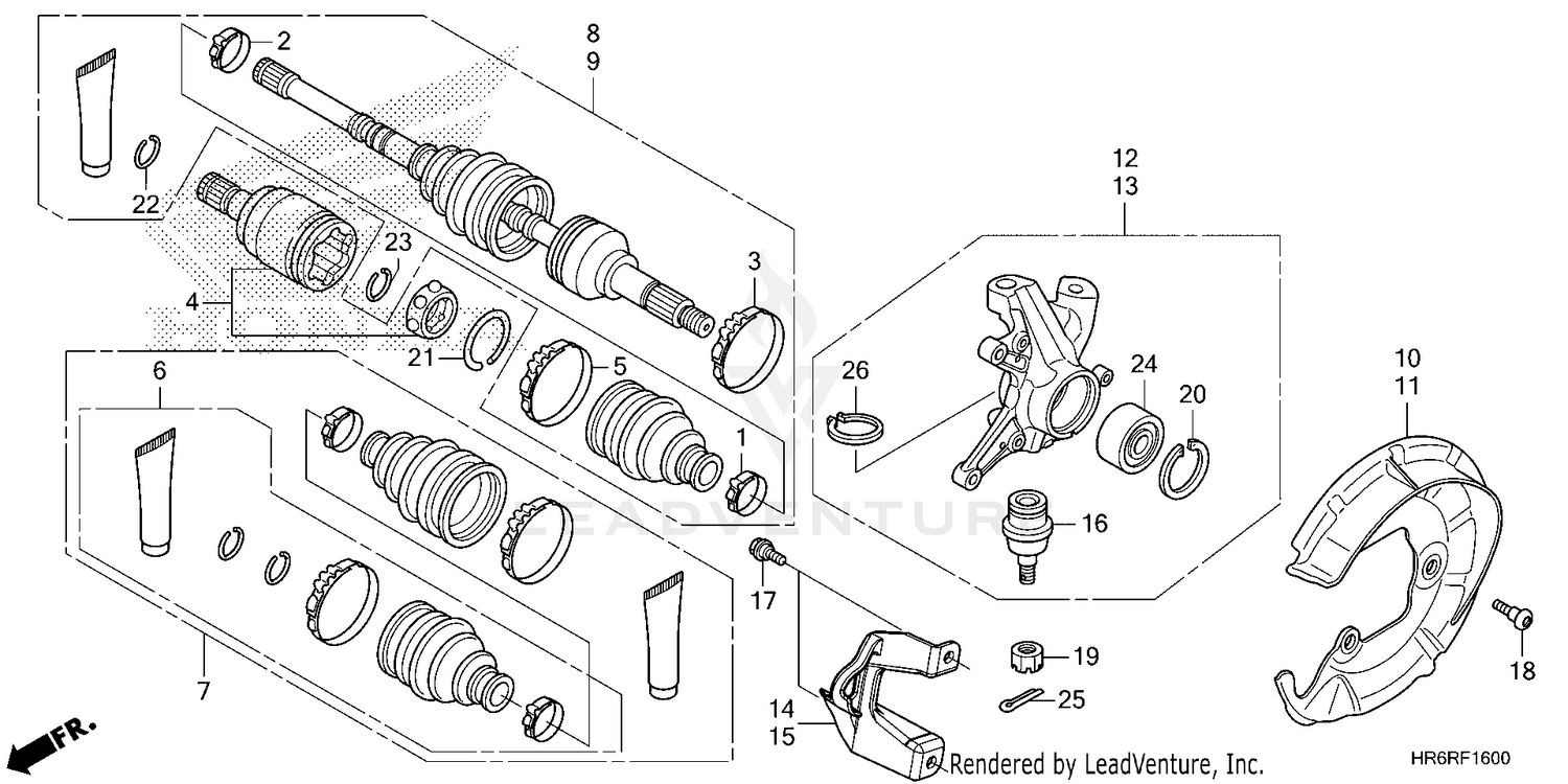 FRONT KNUCKLE@FRONT DRIVE SHAFT