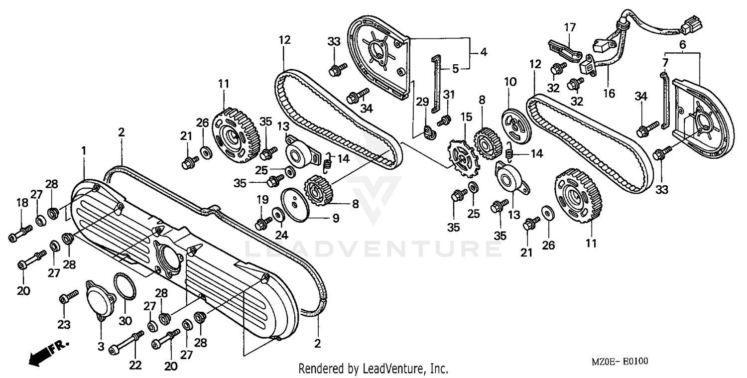 FRONT COVER + TIMING BELT