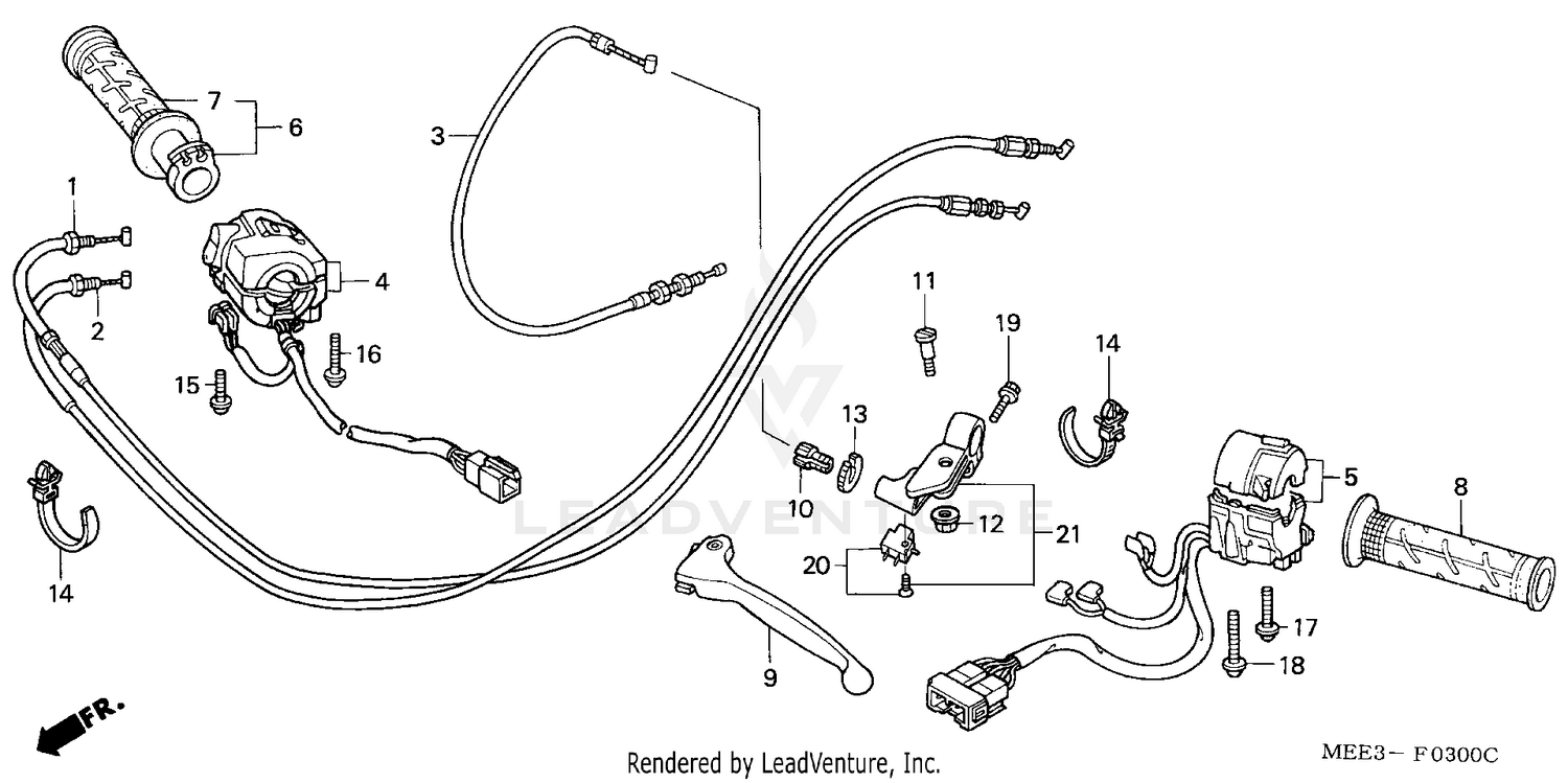 HANDLE LEVER + SWITCH + CABLE