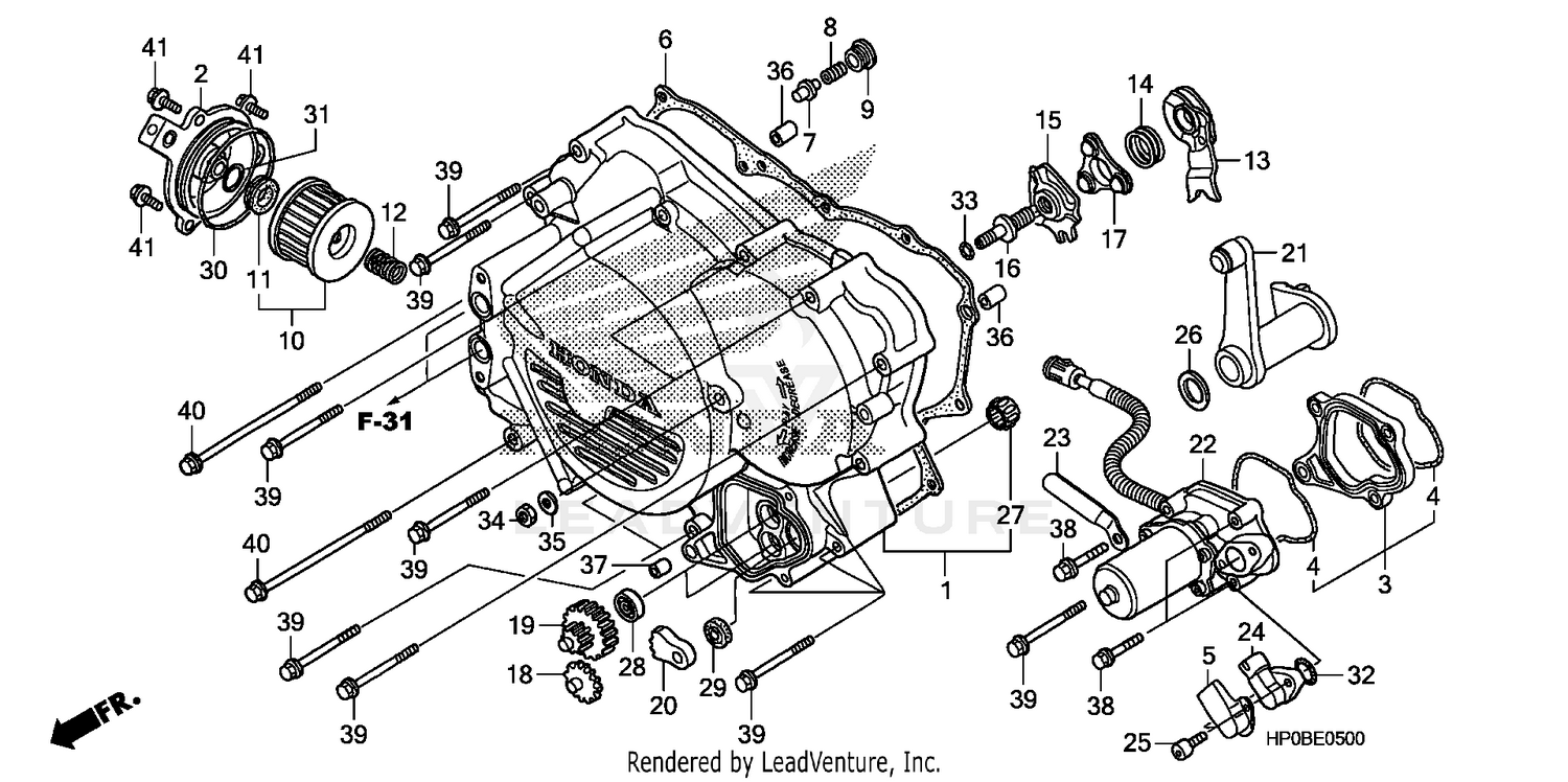 FRONT CRANKCASE COVER (TRX500FE/FPE)