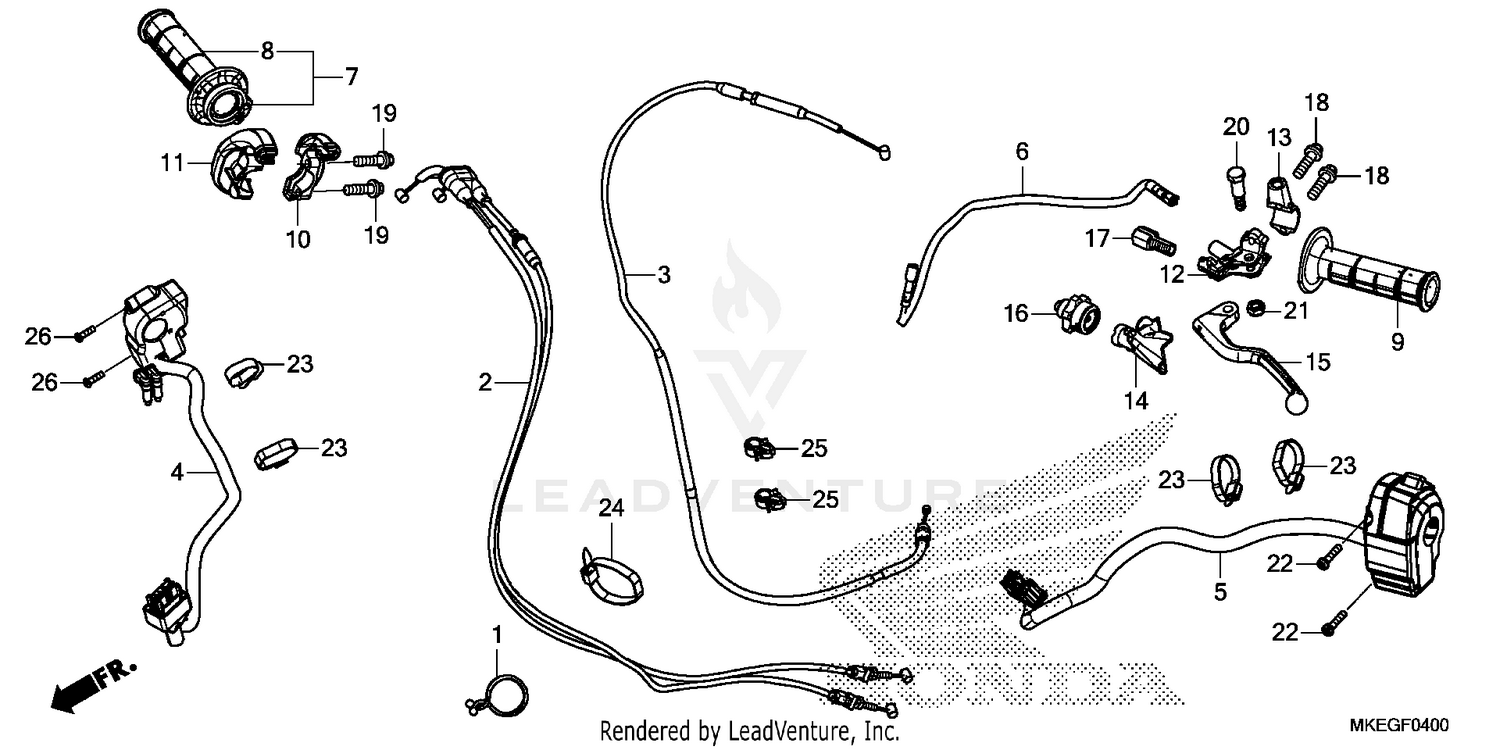 HANDLE LEVER@SWITCH@CABLE