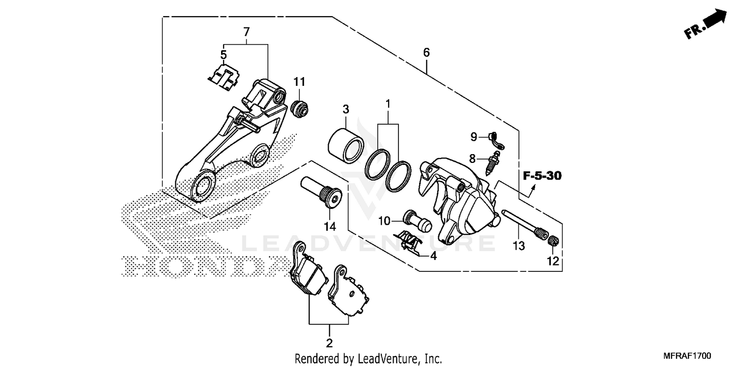 REAR BRAKE CALIPER (1)