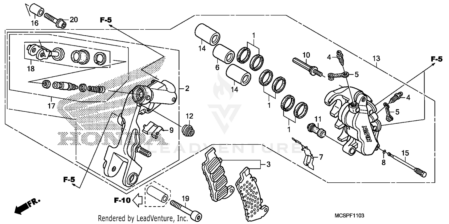 LEFT FRONT BRAKE CALIPER (2)