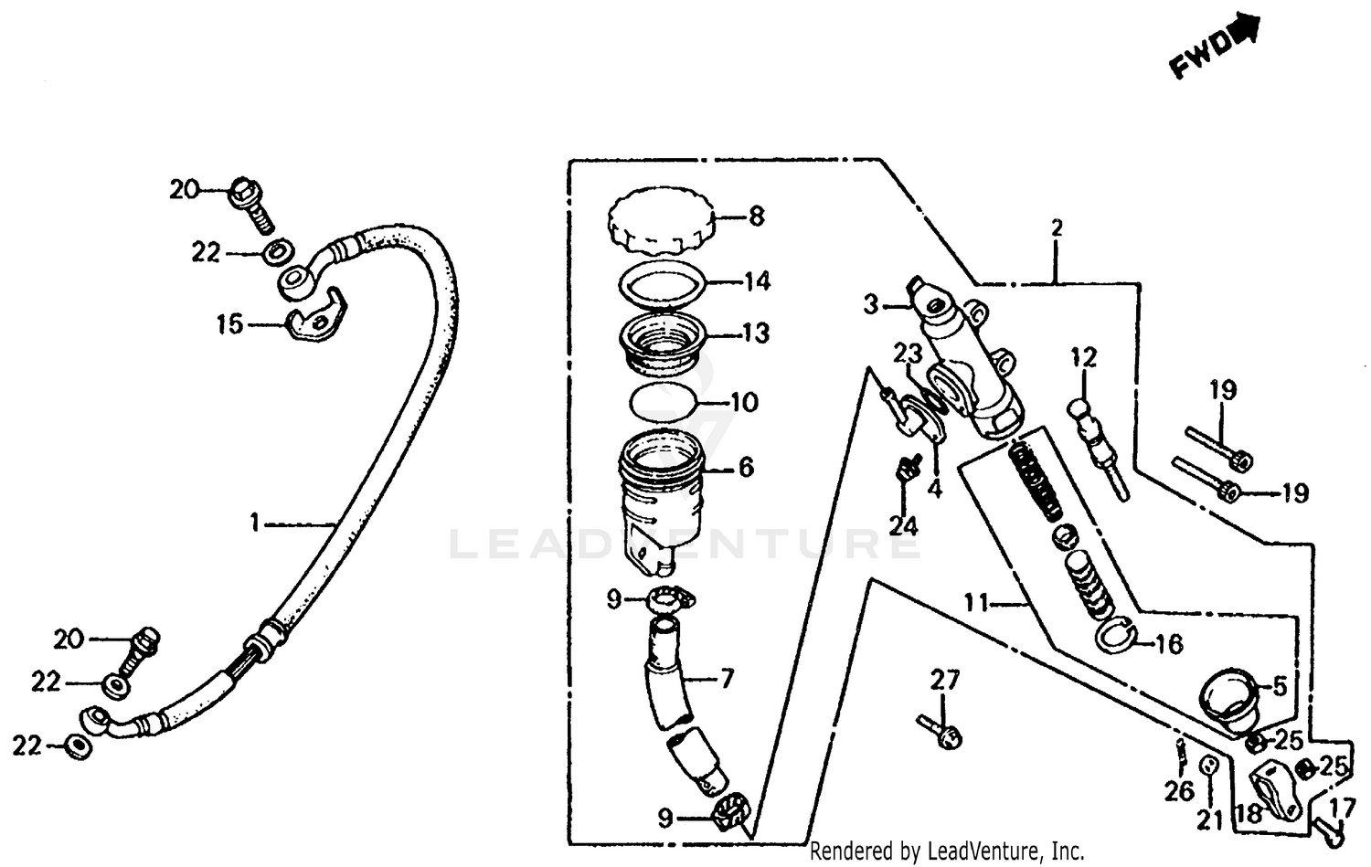 REAR BRAKE MASTER CYL.