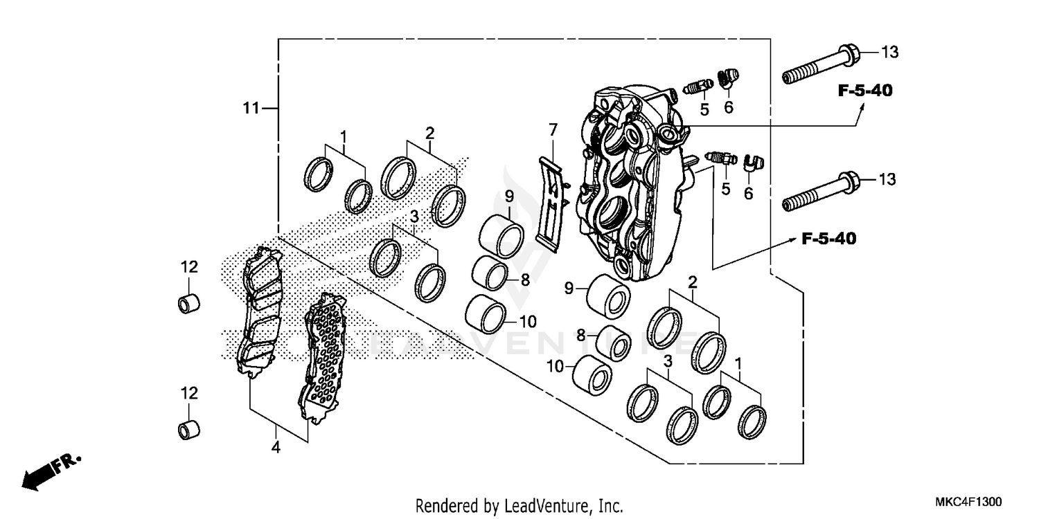 LEFT FRONT BRAKE CALIPER