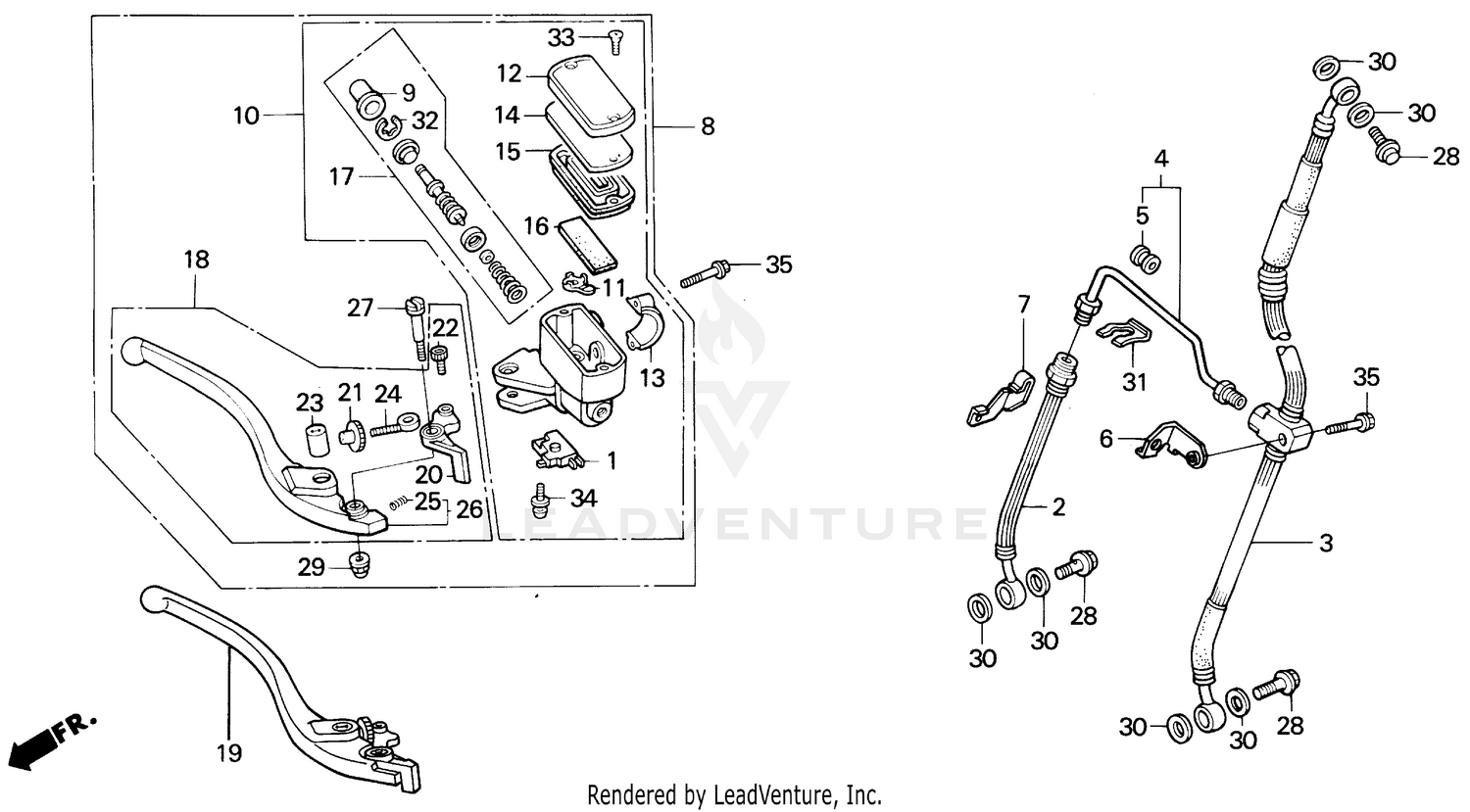 F2 FR. BRAKE MASTER CYL. 91-94