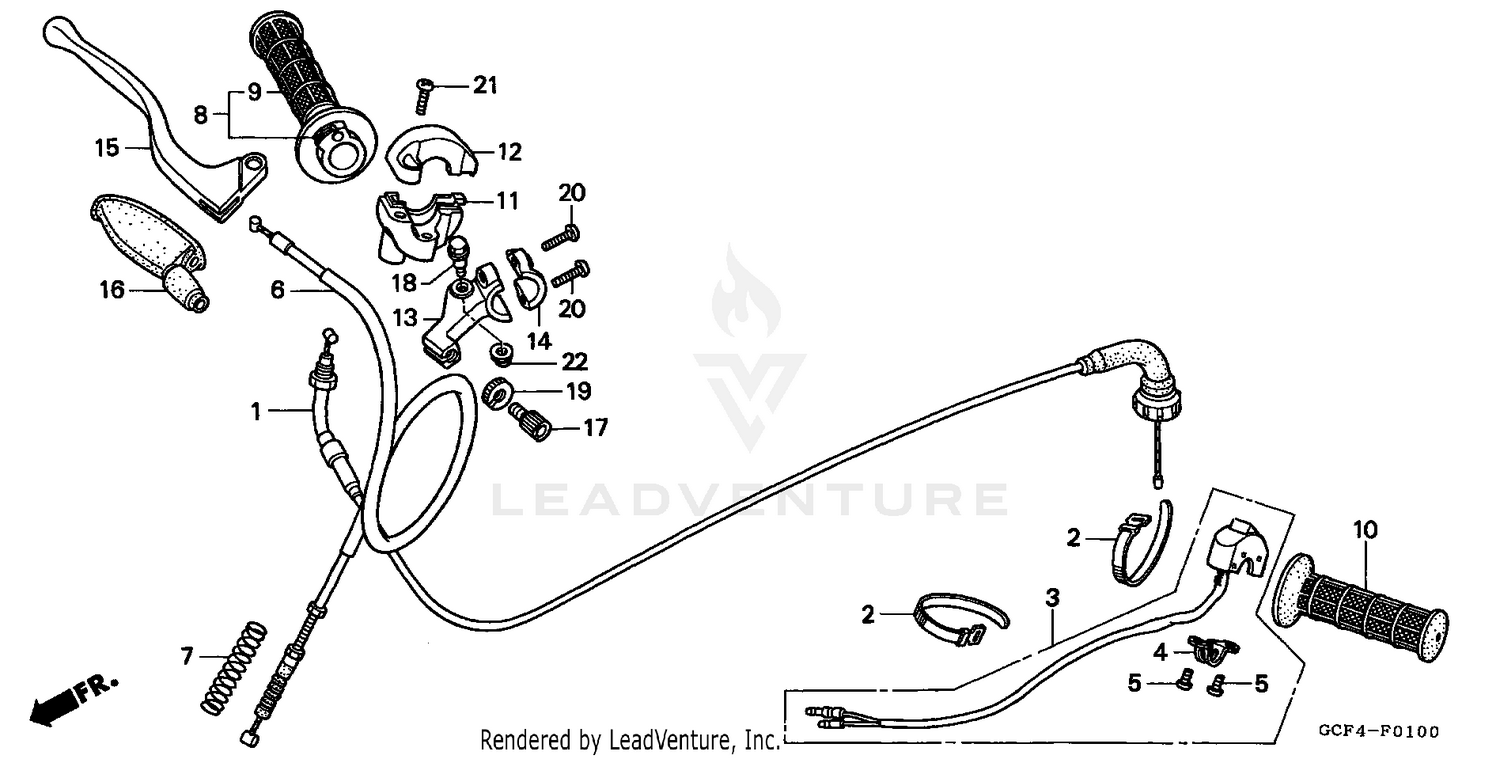 HANDLE LEVER + SWITCHES + CABLES