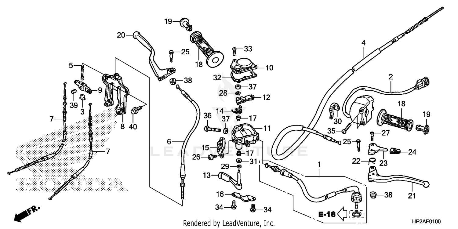 HANDLE LEVER@SWITCH@CABLE
