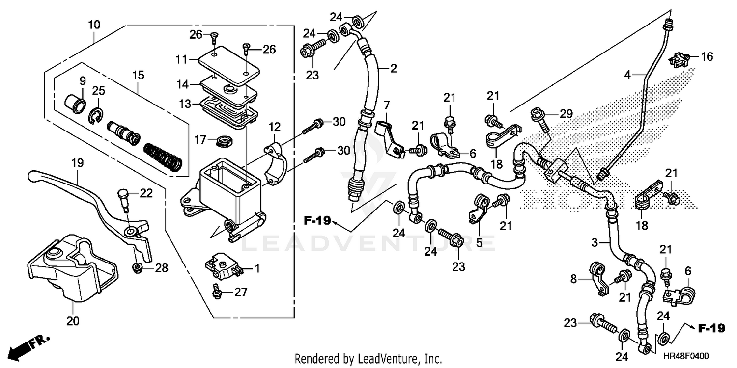 FRONT BRAKE MASTER       CYLINDER