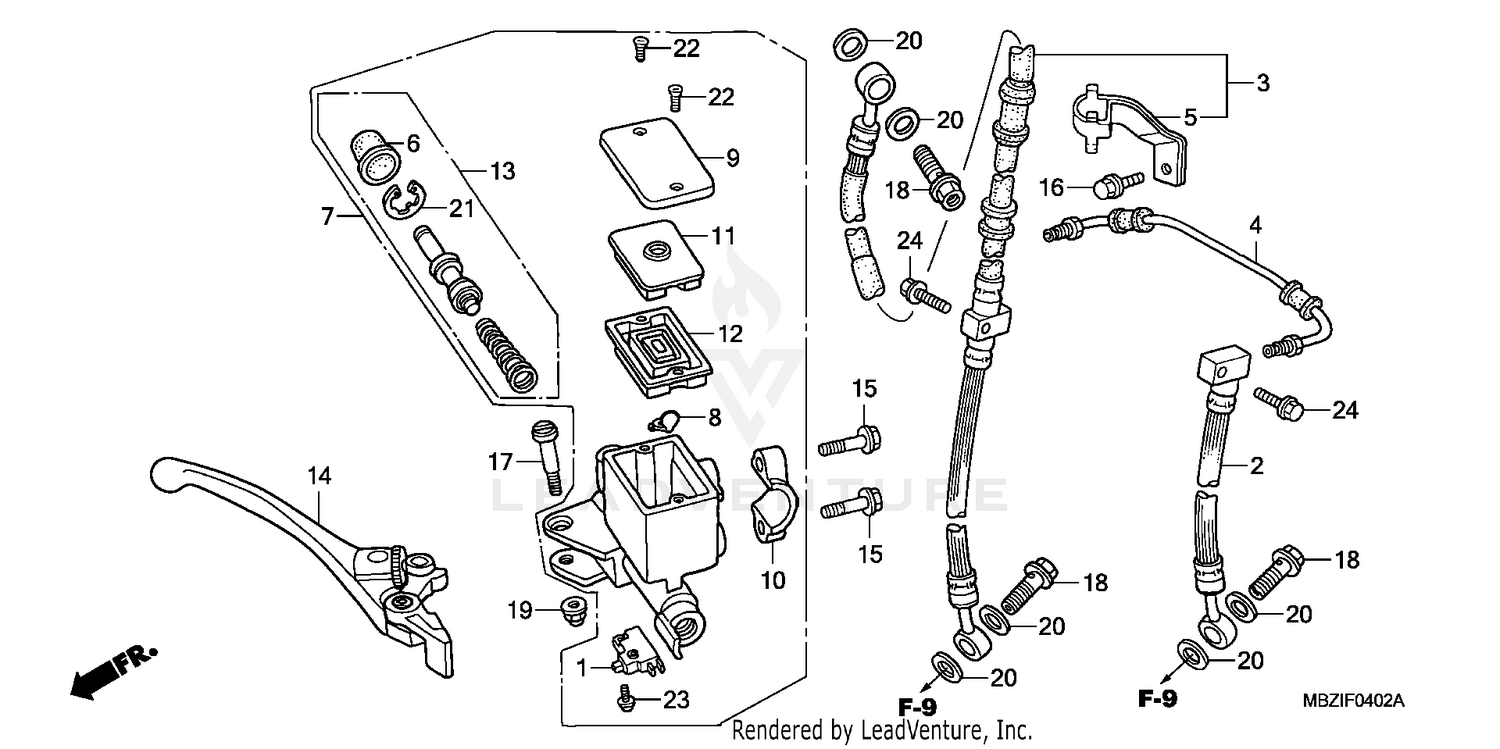 FRONT BRAKE MASTER CYLINDER (1)