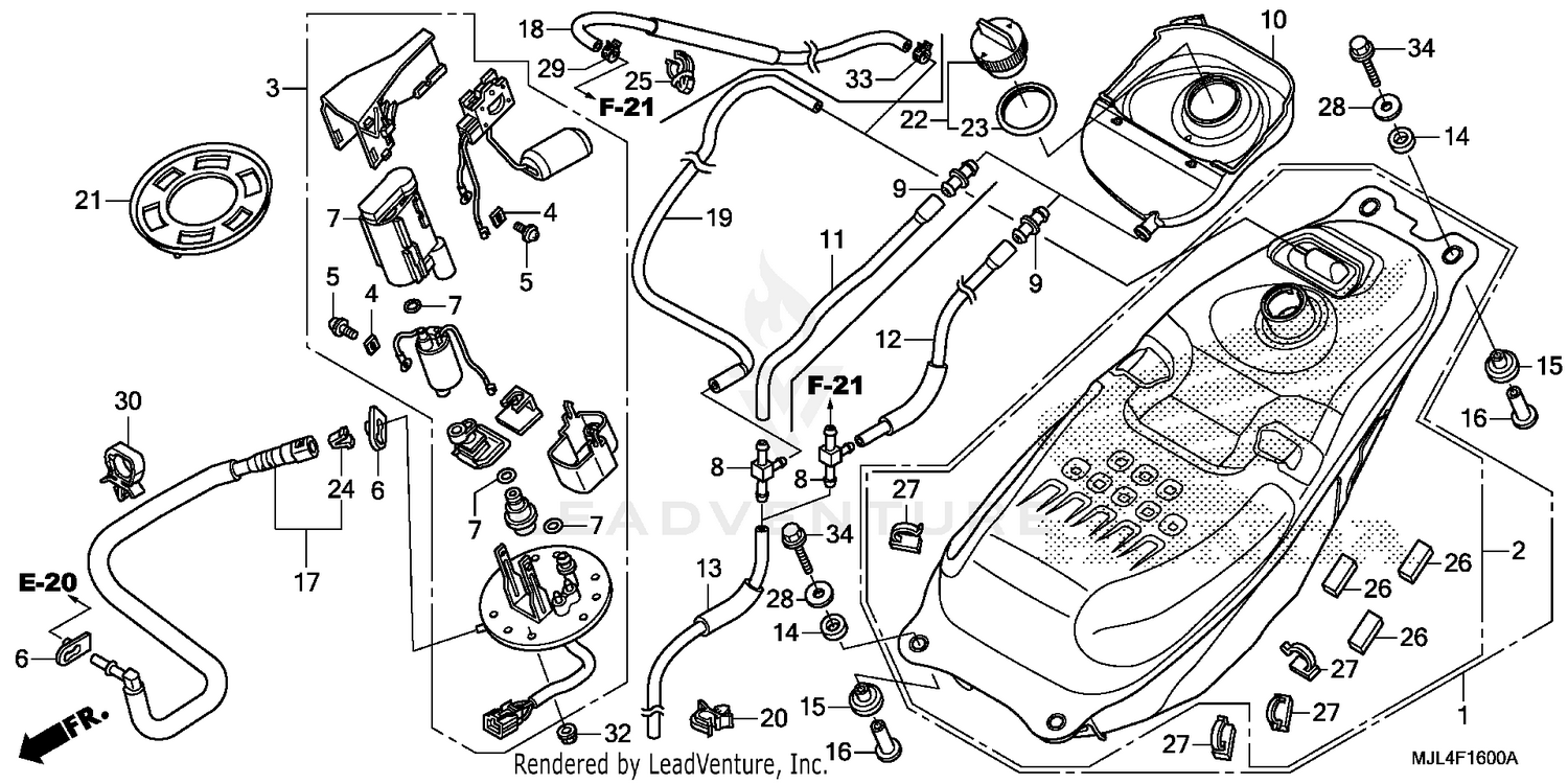 FUEL TANK + FUEL PUMP
