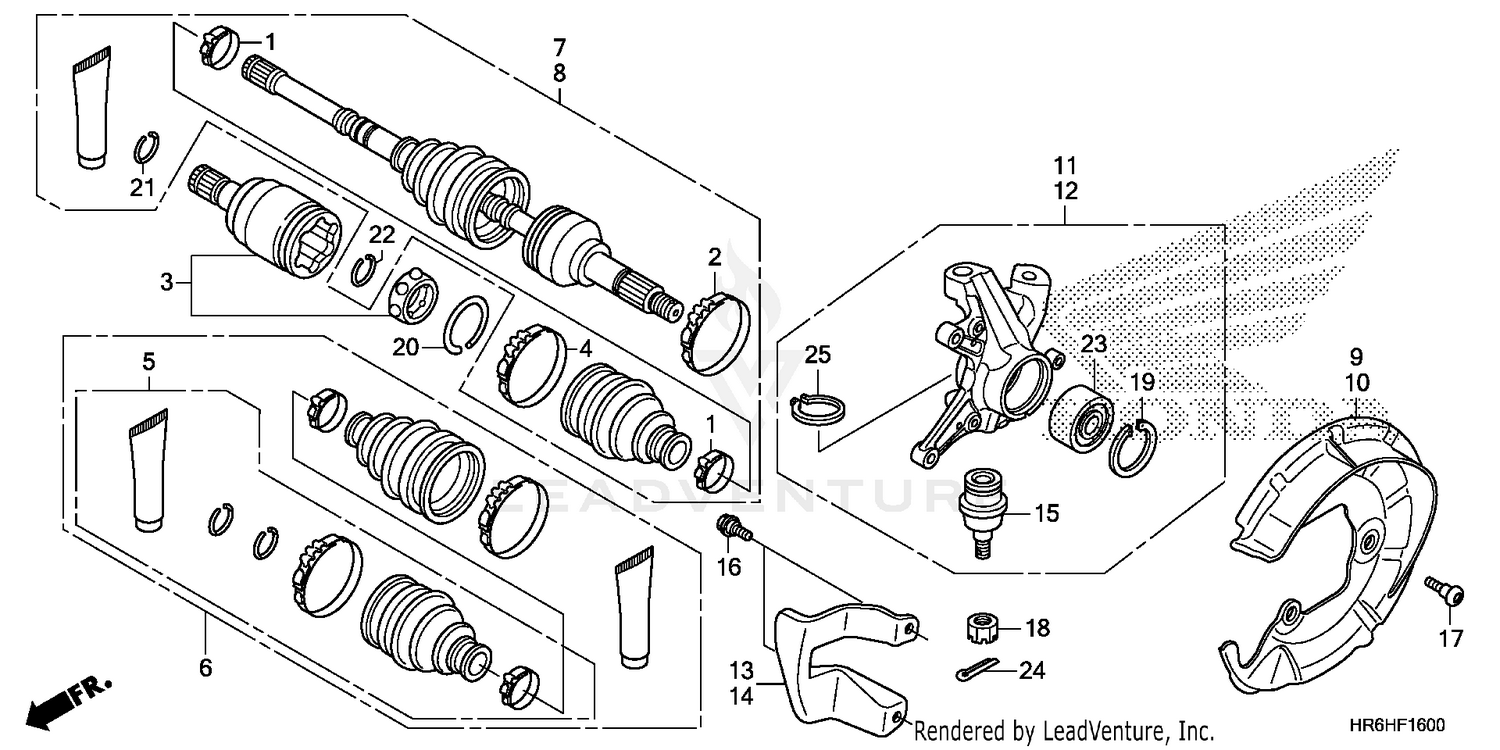 FRONT KNUCKLE + FRONT DRIVE SHAFT