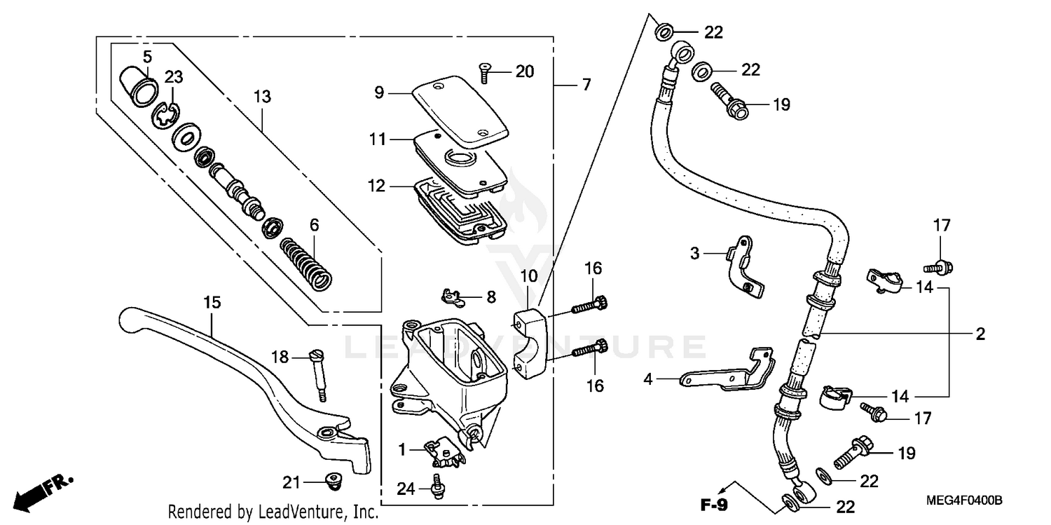 FRONT BRAKE MASTER       CYLINDER