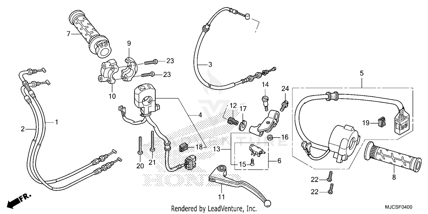 HANDLE LEVER@SWITCH@CABLE