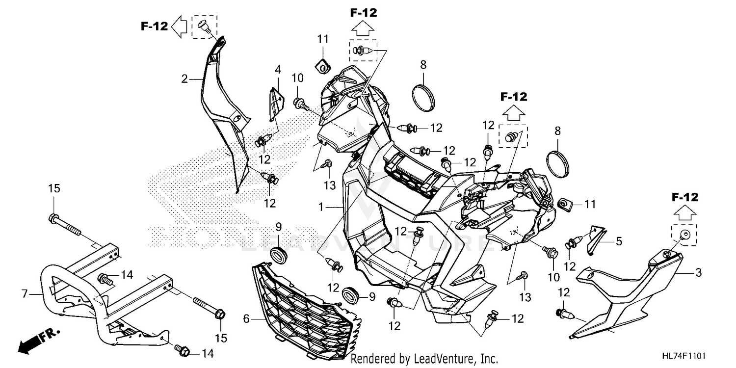 FRONT GRILLE@FRONT BUMPER (2)