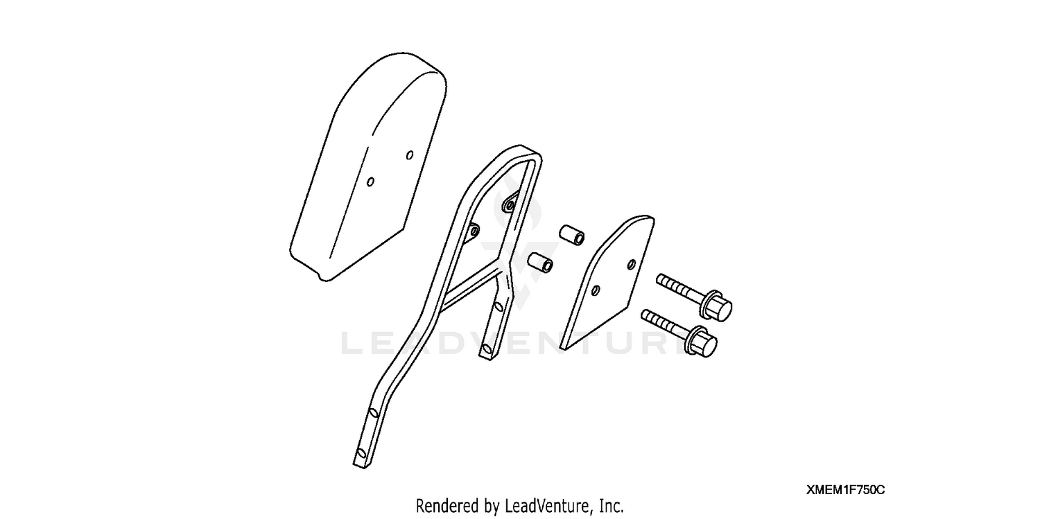 CHROME BACKREST WITH PAD (TALL)