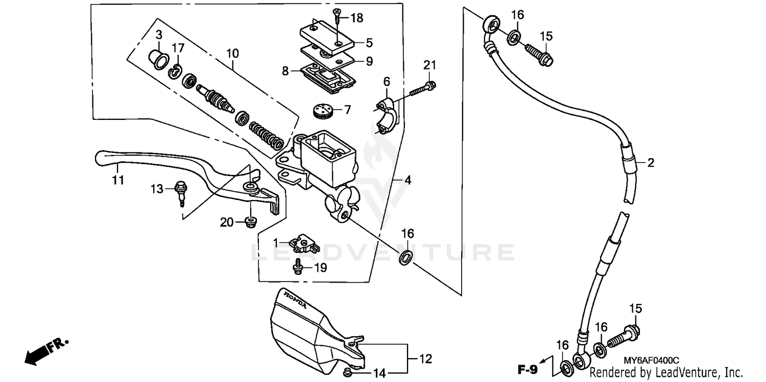 FRONT BRAKE MASTER       CYLINDER