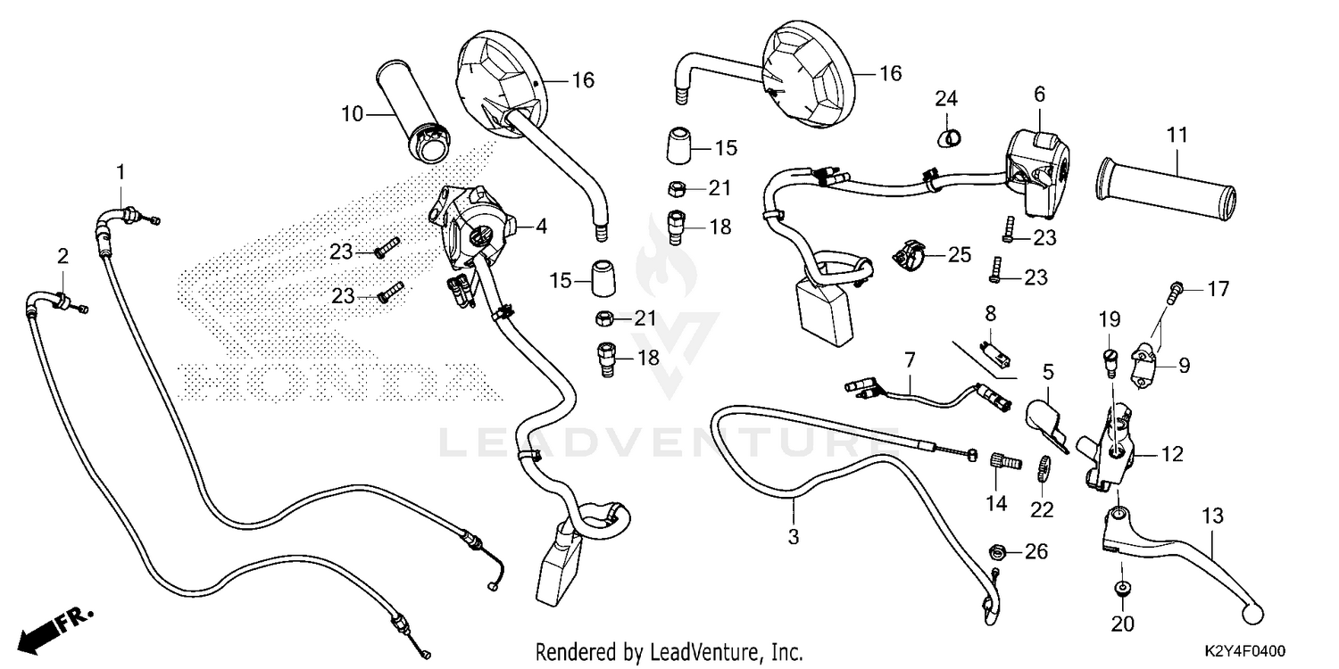 HANDLE LEVER@SWITCH@CABLE@MIRROR