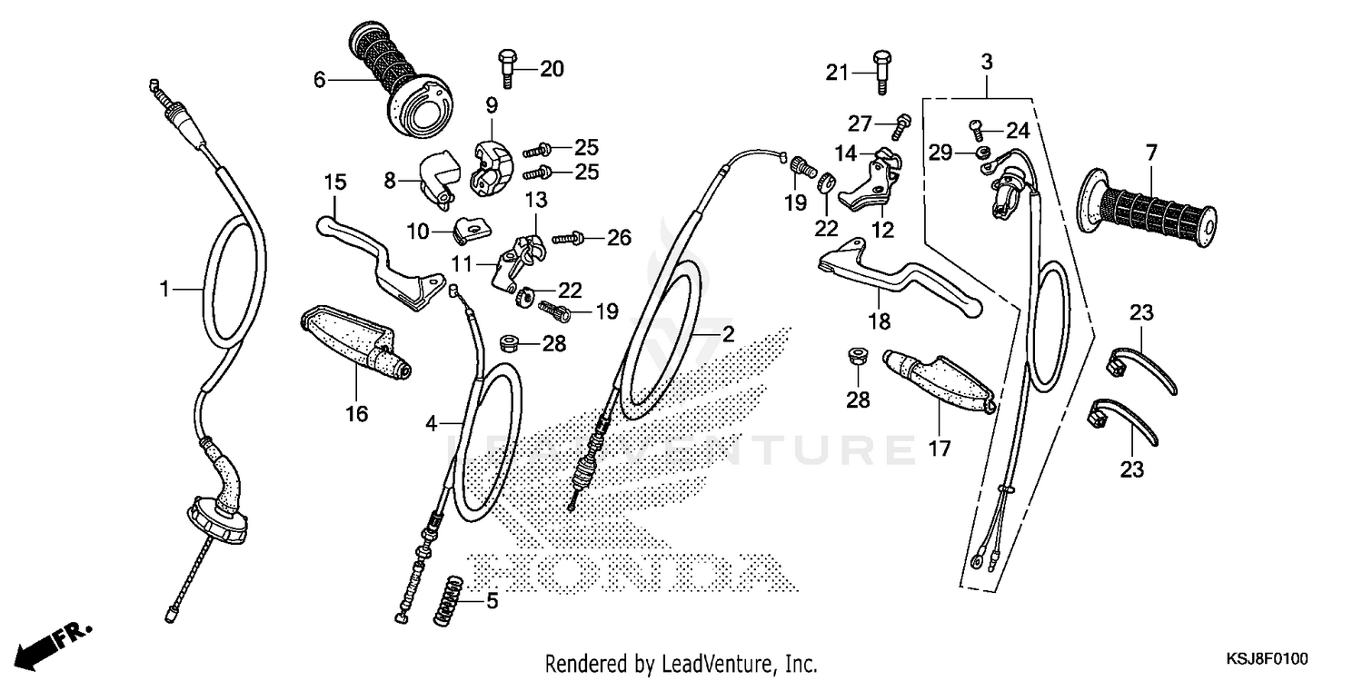 HANDLE LEVER + CABLE