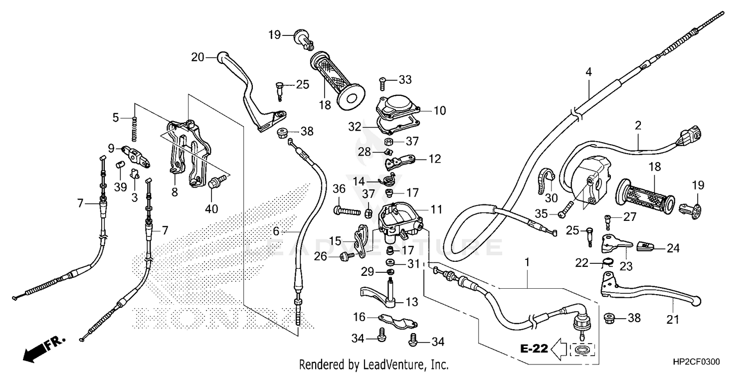 HANDLE LEVER@SWITCH@CABLE