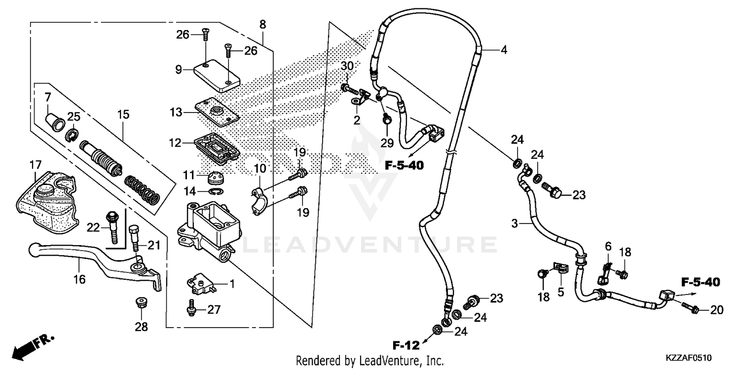 FRONT BRAKE MASTER       CYLINDER (2)