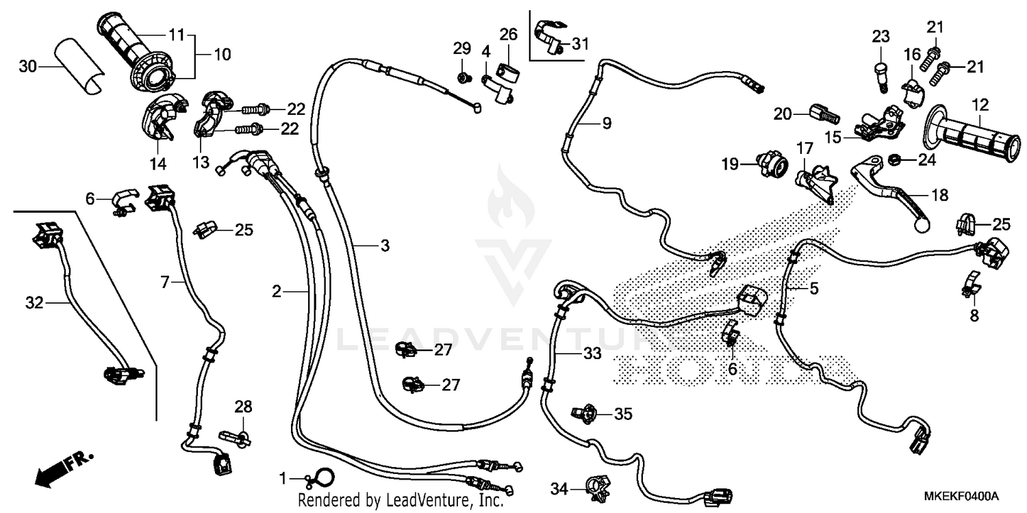 HANDLE LEVER@SWITCH@CABLE