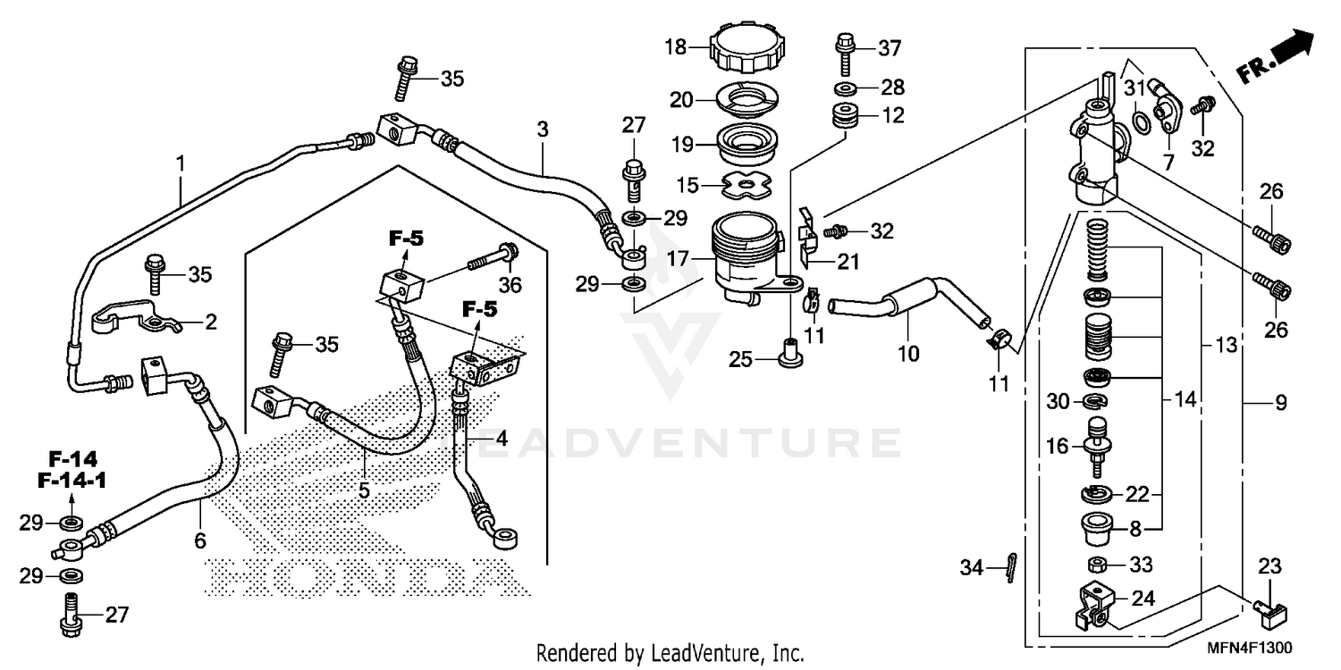 REAR BRAKE MASTER CYLINDER