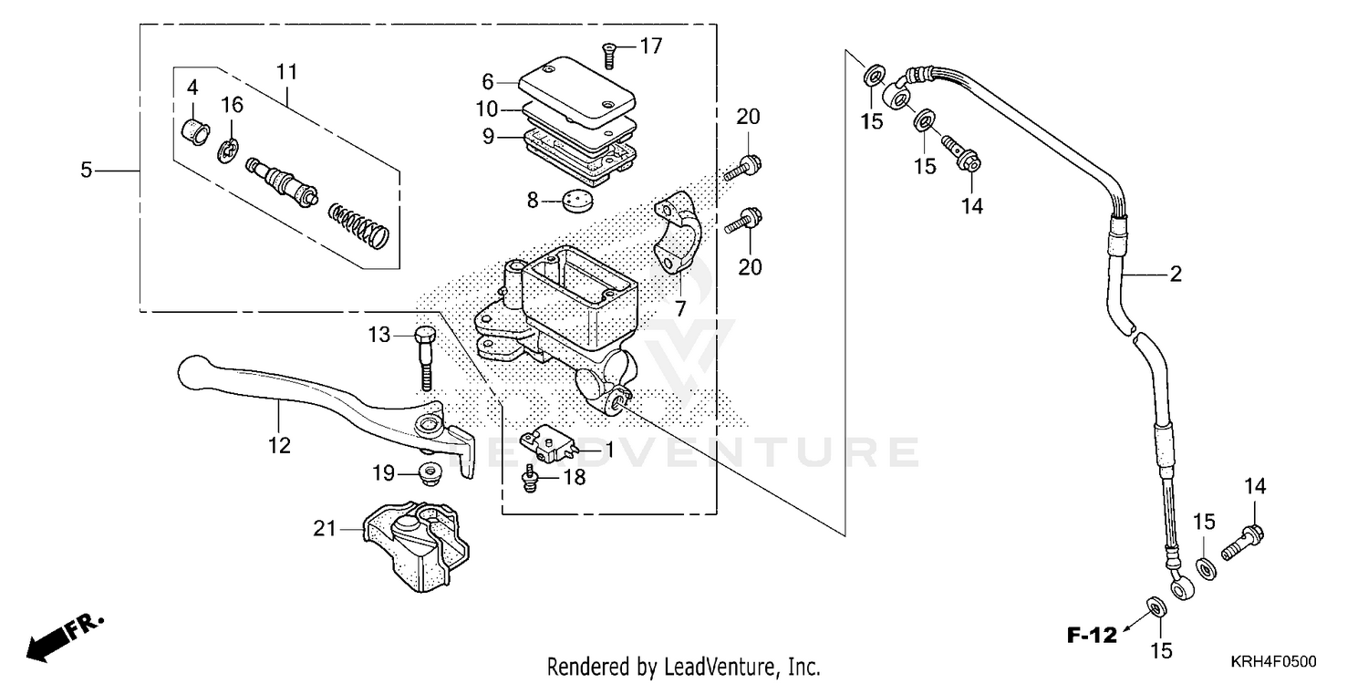 FRONT BRAKE MASTER       CYLINDER