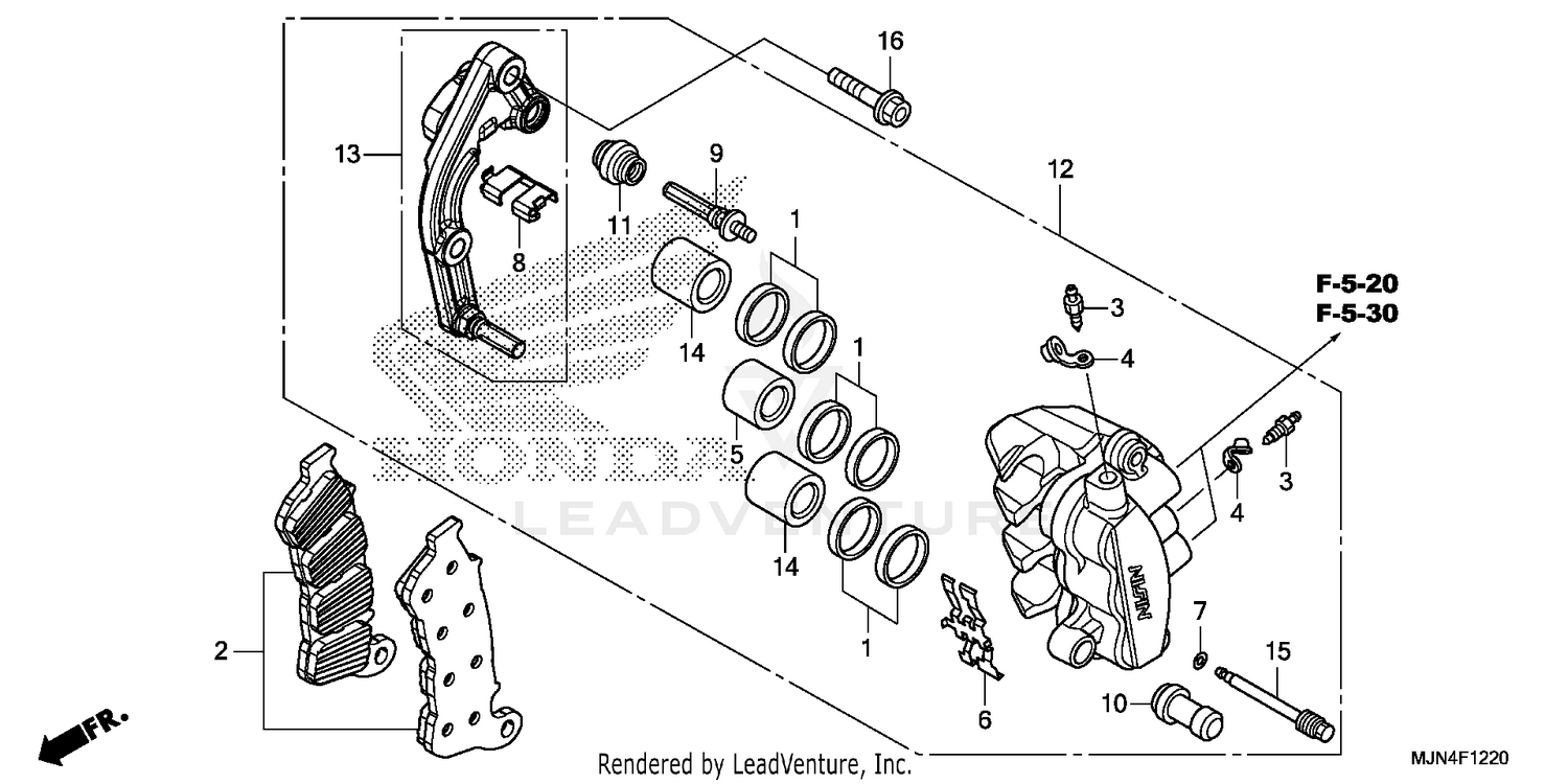LEFT FRONT BRAKE CALIPER
