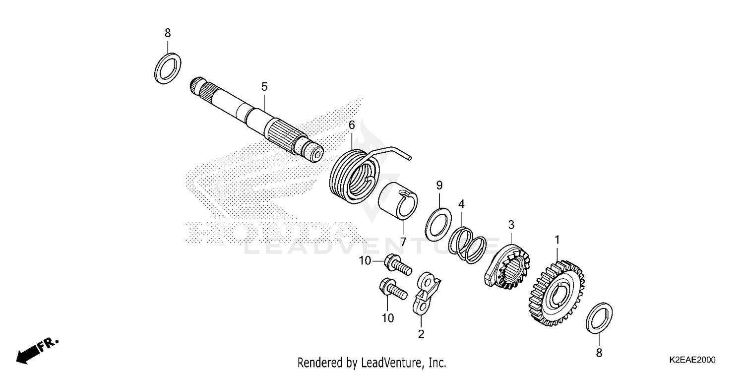 KICK STARTER SPINDLE