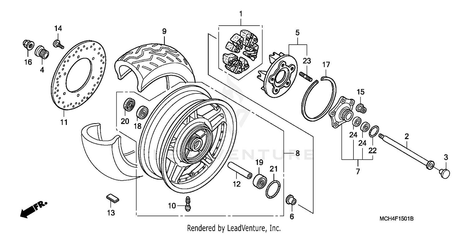 REAR WHEEL (VTX1800F)