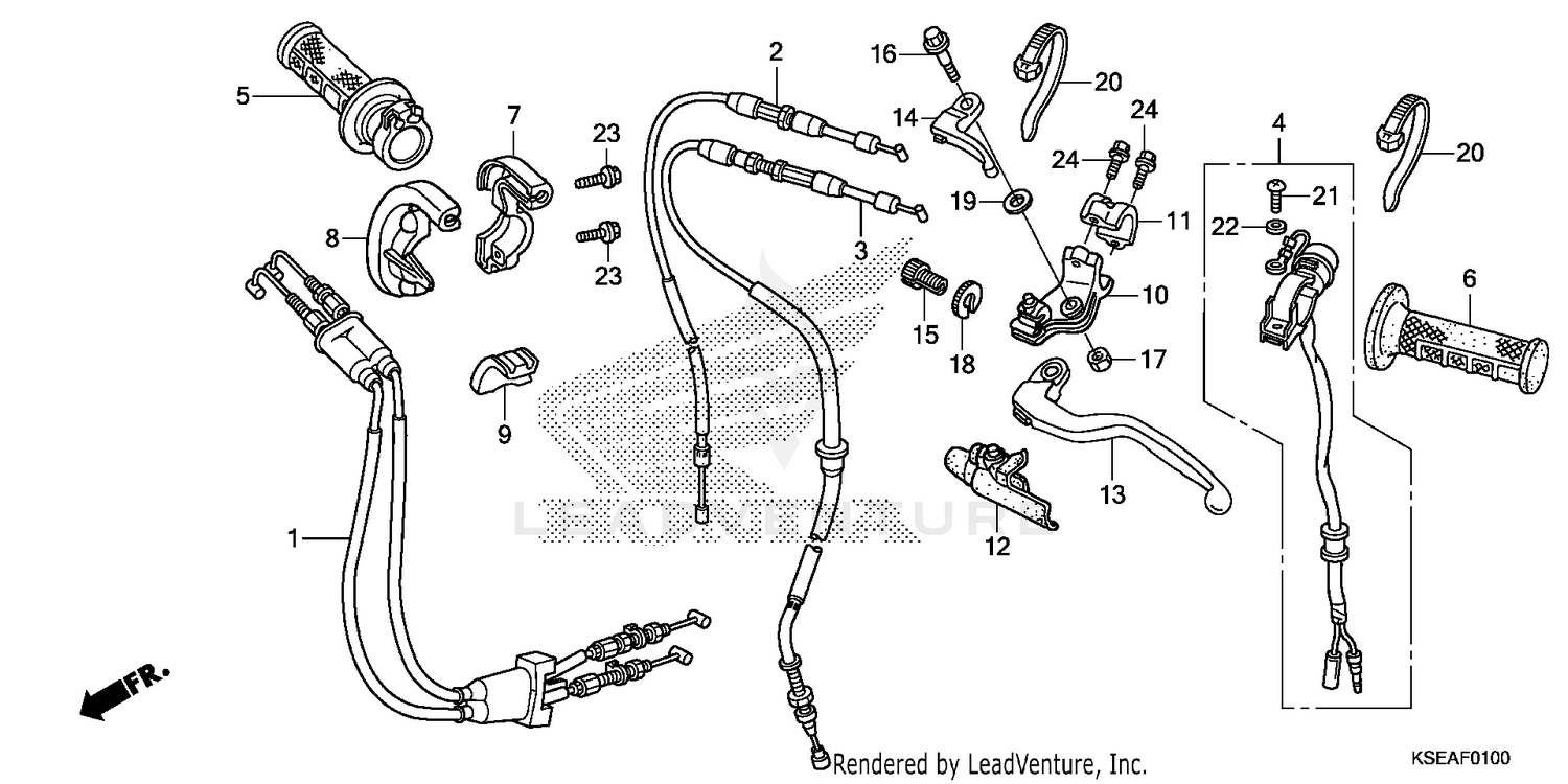 HANDLE LEVER + SWITCH + CABLE